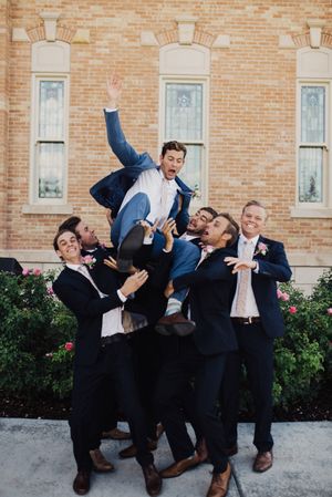 Don't Drop the Groom! Group Photos