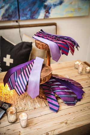 Multi-Colored Ties Groom's Lounge