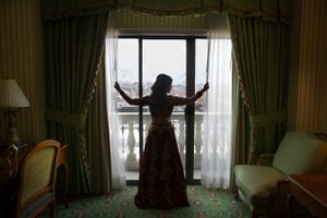 Artistic Silhouette | Bride on Window Pre-Ceremony