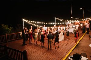 Dancing Under Stars and Bistro Lights Reception