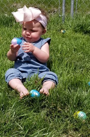 Inspecting the Eggs Free Easter Egg Hunt