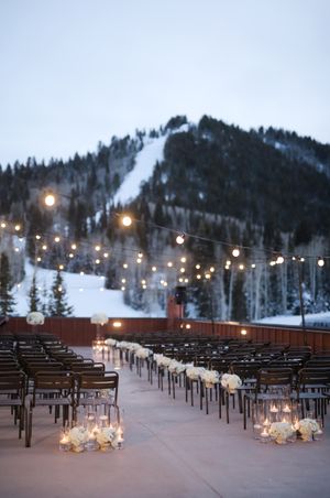 Stunning, Snow-Crested Mountain Backdrop Ceremomy