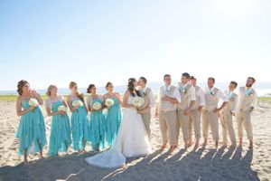 Hoopes Events | Aspyn and Steven | Bear Lake Utah | Bride, Groom, Bridesmaids and Groomsmen All in a Row Aspyn_Steven_Bear_Lake_Utah_Bride_Groom_Bridesmaids_Groomsmen.jpg