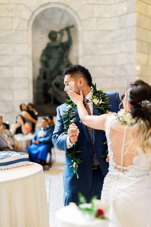 Hoopes Events | Tessa and Taani | Utah State Capitol | Salt Lake City Utah | Bride Feeding Wedding Cake to Groom - Smear!!!! Tessa_Taani_Utah_State_Capitol_Salt_Lake_City_Utah_Bride_Feeding_Groom_Wedding_Cake_Smear!.jpg