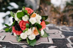 Hoopes Events | Rocky Mountain Bride | Winter Elopement | Deer Valley | Empire Lodge | Park City Utah | Coral, White and Sable Centerpiece Set on Reception Table Rocky_Mountain_Bride_Winter_Elopement_Deer_Valley_Empire_Lodge_Deer_Valley_Resort_Park_City_Utah_Coral_White_Sable_Centerpiece_Reception_Table.jpg
