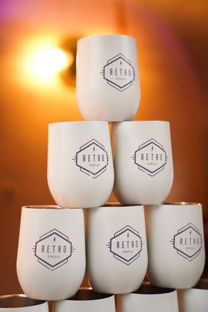 Retro Rentals Mugs Sponsor