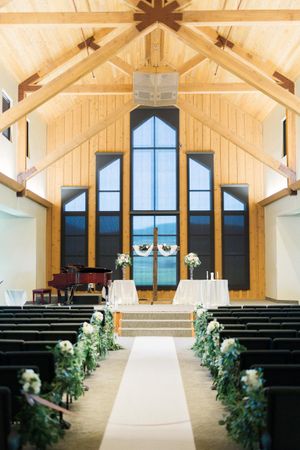 Chapel Decor - Floral Arrangements Ceremony Details
