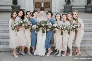 Hoopes Events | Lexie and Neil | Utah State Capitol | Salt Lake City Utah | Bride and Bridesmaids Outside Bountiful Temple Lexie_Neil_Utah_State_Capitol_Salt_Lake_City_Utah_Bridesmaids_Outside_Bountiful_Temple.jpg