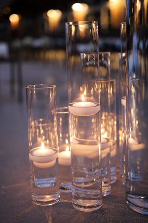 Glowing, Floating Candles Ceremony Decor
