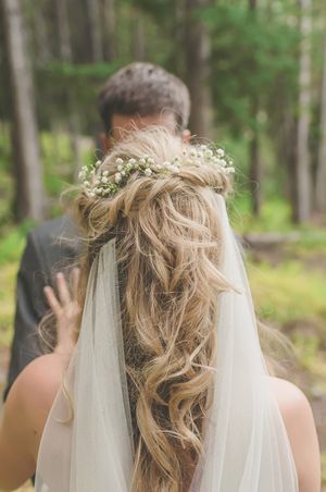 Bride's Hair Detail Couple