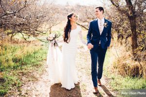 Hoopes Events | Charming Barn Wedding | Quiet Meadow Farms | Mapleton Utah | Bride and Groom Walking Along Path in Orchard Charming_Barn_Wedding_Quiet_Meadow_Farms_Mapleton_Utah_Bride_Groom_Walking_Path.jpg
