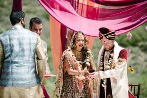 Hoopes Events | Reema and Spencer | Temple Har Shalom Park City Utah || Laughing Couple During Indian Ceremony Reema_Spencer_Temple_Har_Shalom_Park_City_Utah_Laughing_Couple.jpg