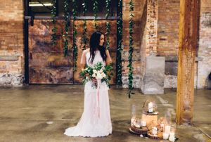 Hoopes Events | Modern Industrial Shoot | The Historic Startup Building | Provo Utah | Bride with Simple Greenery and Candles Modern_Industrial_Wedding_Shoot_The_Historic_Startup_Building_Provo_Utah_Simple_Greenery_Bride_Candles.jpg