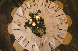 Aerial View of Table Setting Details