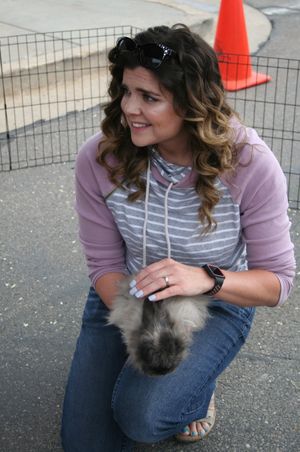 Young Woman Petting Rabbit Children's Activities