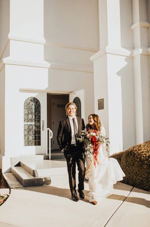 Bride and Groom Walk Out Temple Ceremony