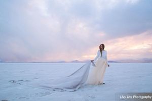 Hoopes Events | Saltair Wedding | Saltair Resort | Salt Lake City Utah | Styled | Bride's Dress Blowing in the Wind Salt_Air_Wedding_Shoot_Saltair_Resort_Salt_Lake_City_Utah_Brides_Dress_Blowing_in_Wind.jpg