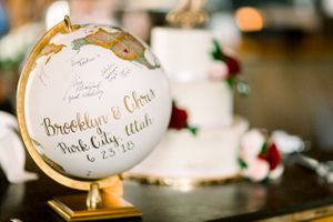 Sign-in Globe on Sign-in Table Reception