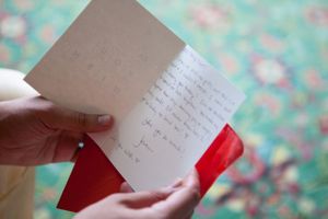 Bride's Letter to Groom on Wedding Day Pre-Ceremony