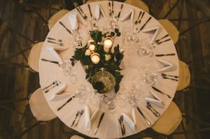 Floral and Candlelit Table Top Details