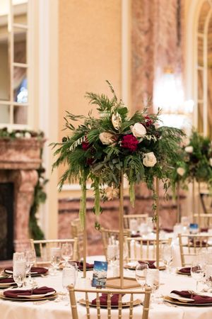 Dramatic Centerpiece Reception Details