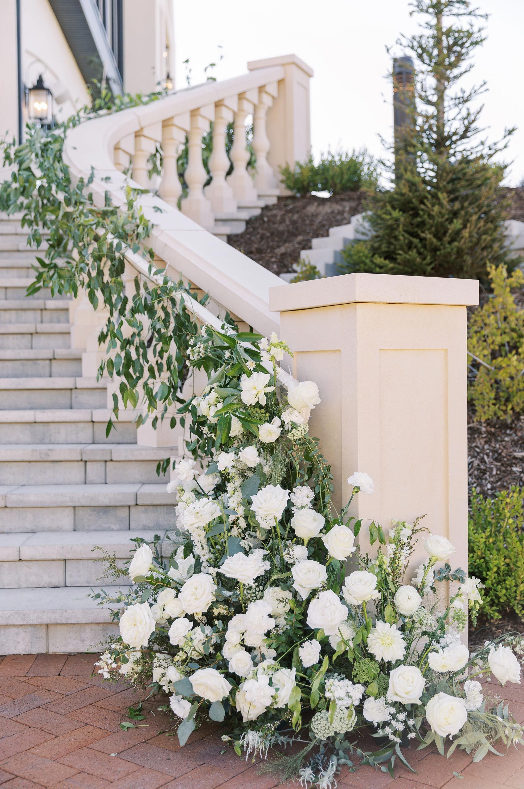 Floral-Decked Staircase Details