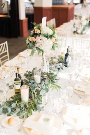 Candlelit Floral Table Decor Reception Details