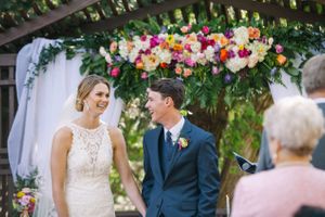 Hoopes Events | Claire and Scott | Millcreek Inn | Salt Lake City Utah | Bride and Groom Laughing During Wedding Ceremony Claire_Scott_Millcreek_Inn_Salt_Lake_City_Utah_Bride_Groom_Laughing_Wedding_Ceremony.jpg