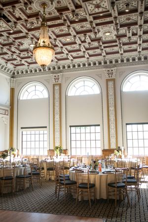 Hoopes Events | Chloe and Austin | Ben Lomond Suites | Ogden Utah | The Great Gatsby Wedding | Elegant Ballroom Detail with Classic Table Settings Chloe_Austin_Ben_Lomond_Suites_Ogden_Utah_Great_Gatsby_Ben_Lomond_Suites_Elegant_Ballroom_Detail.jpg