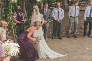 Arranging Bride's Gown Ceremony