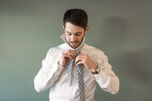 Groom, Final Touches Getting Ready