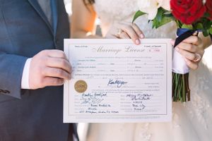 Signed Marriage License Ceremony