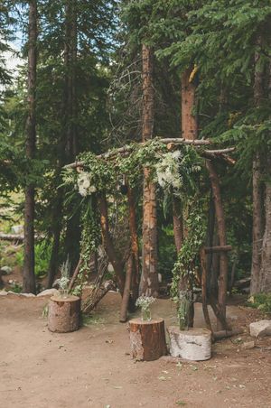 Rustic Wooden Arch Ceremony