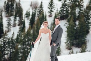 Hoopes Events | Ilana and Dave | Canyons Resort | Park City Utah | Bride and Groom Posing On Slopes in Wedding Dress and Suit Ilana_Dave_Canyons_Resort_Park_City_Utah_Bride_Groom_Posing_on_Slopes_in_Dress_and_Suit.jpg