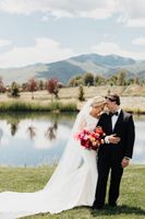 Happy Couple By Pond First Look