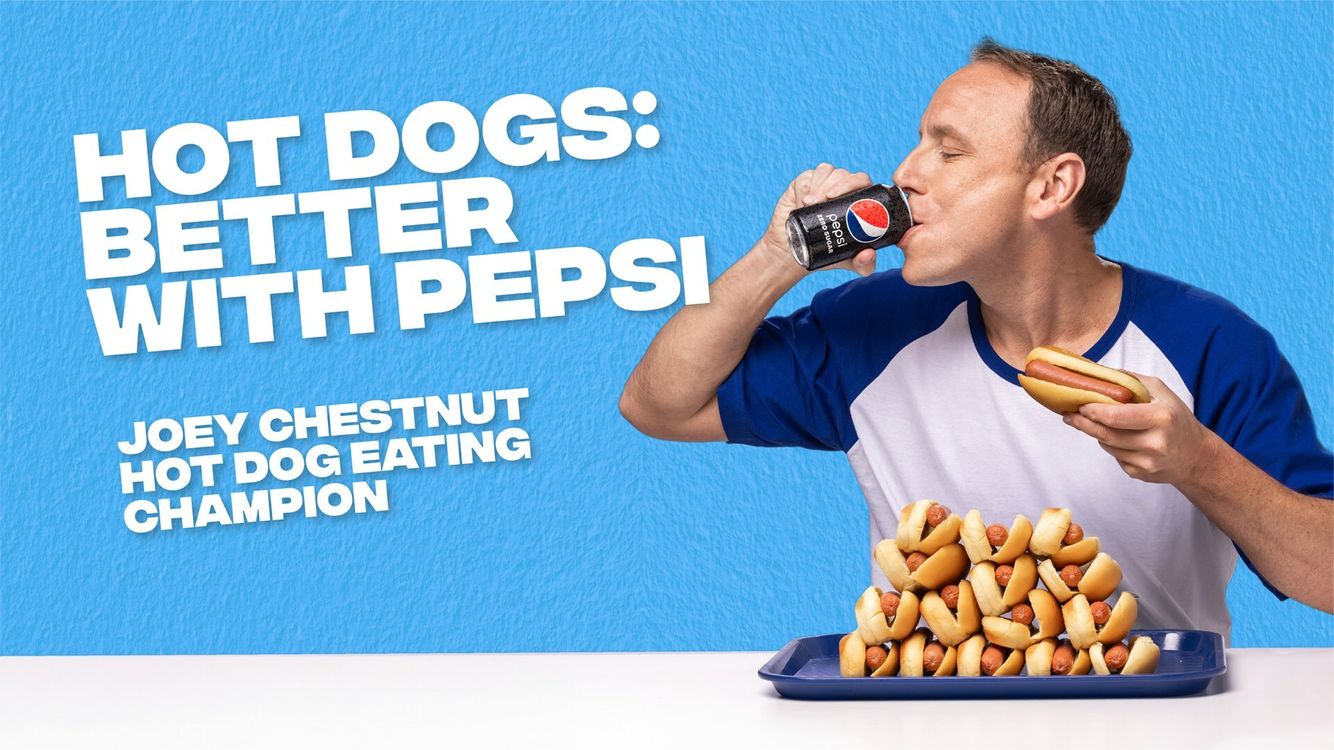 Joey Chestnut Pepsi portrait by Jeff Schear