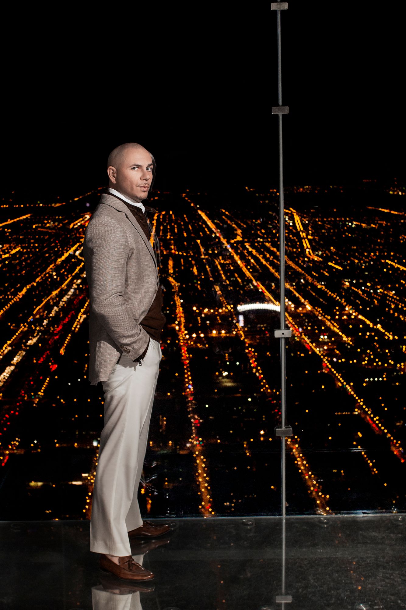 Pitbull (Rapper) Portrait By Chicago Celebrity Advertising Photographer Jeff Schear