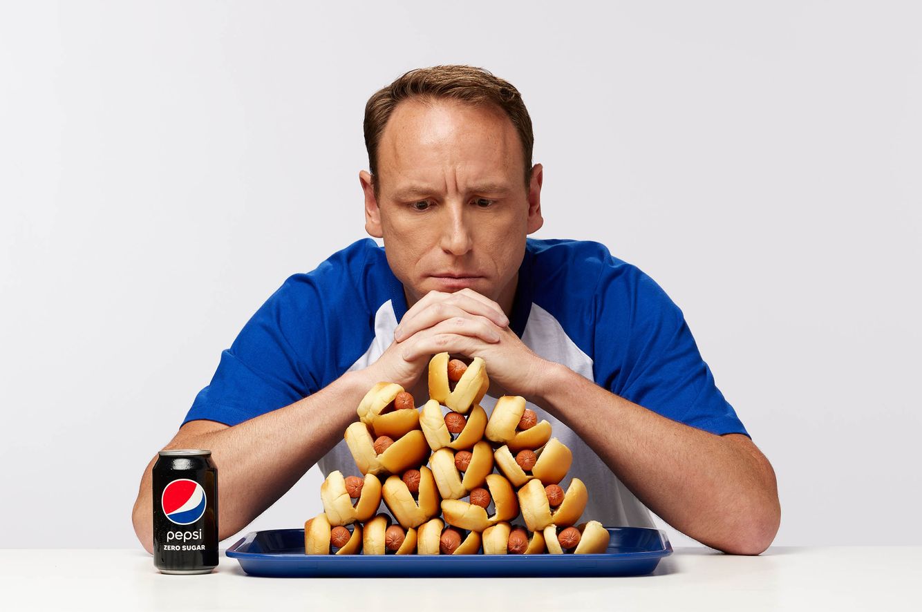 Competitive Eater Joey Chesnut for Pepsi by Chicago celebrity advertising photographer Jeff Schear