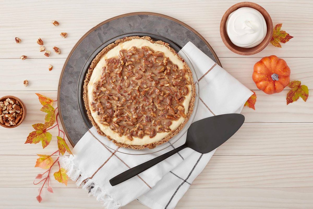A Caramel Pecan No Bake Pie by Jeff Schear for Kraft-Heinz