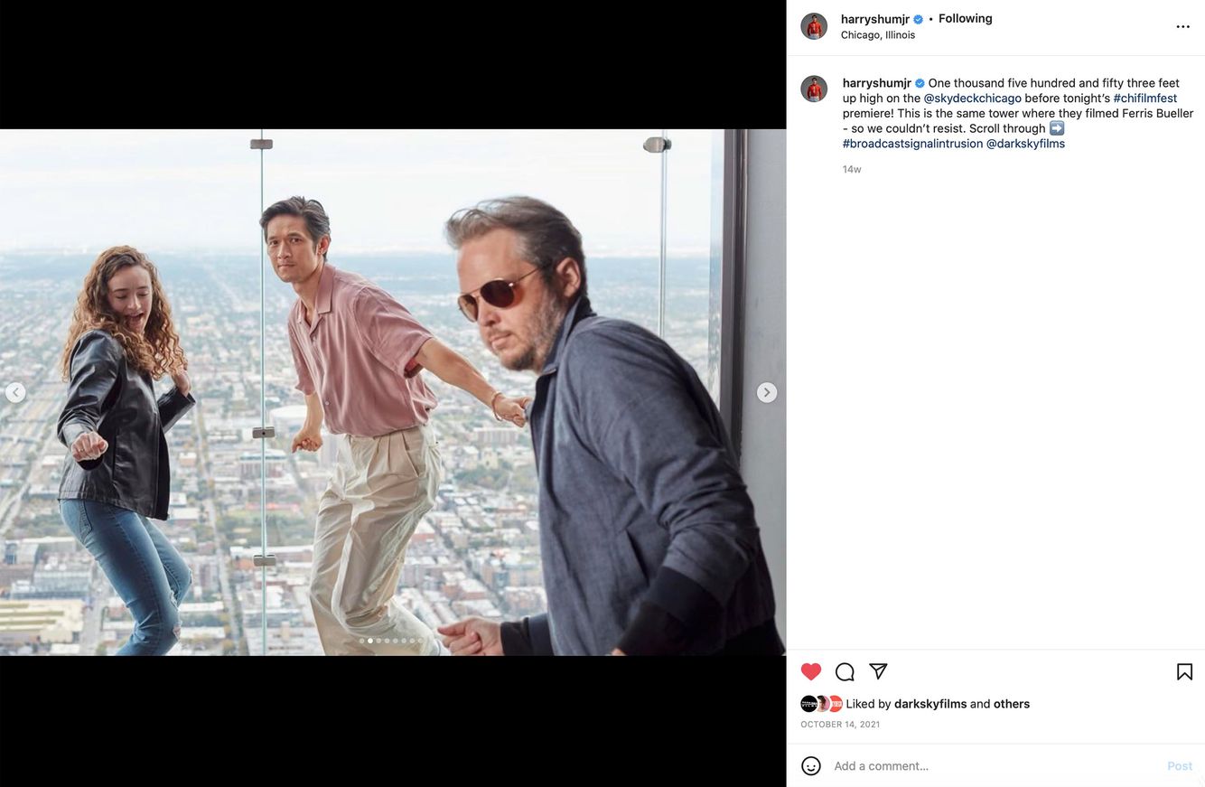 Actor Harry Shum Jr. at Willis Tower in Chicago