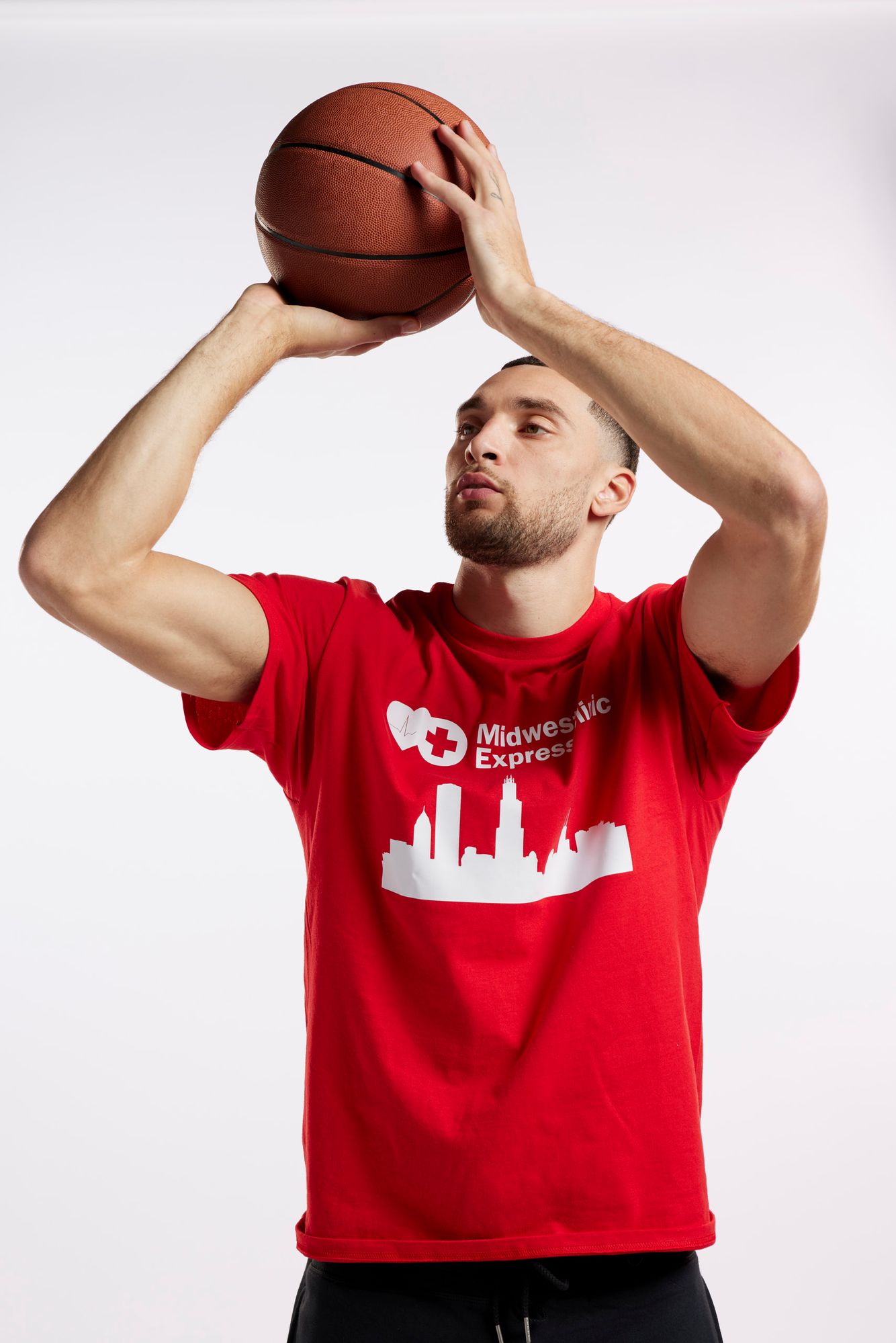 Zach LaVine portrait photograph by Chicago advertising photographer Jeff Schear