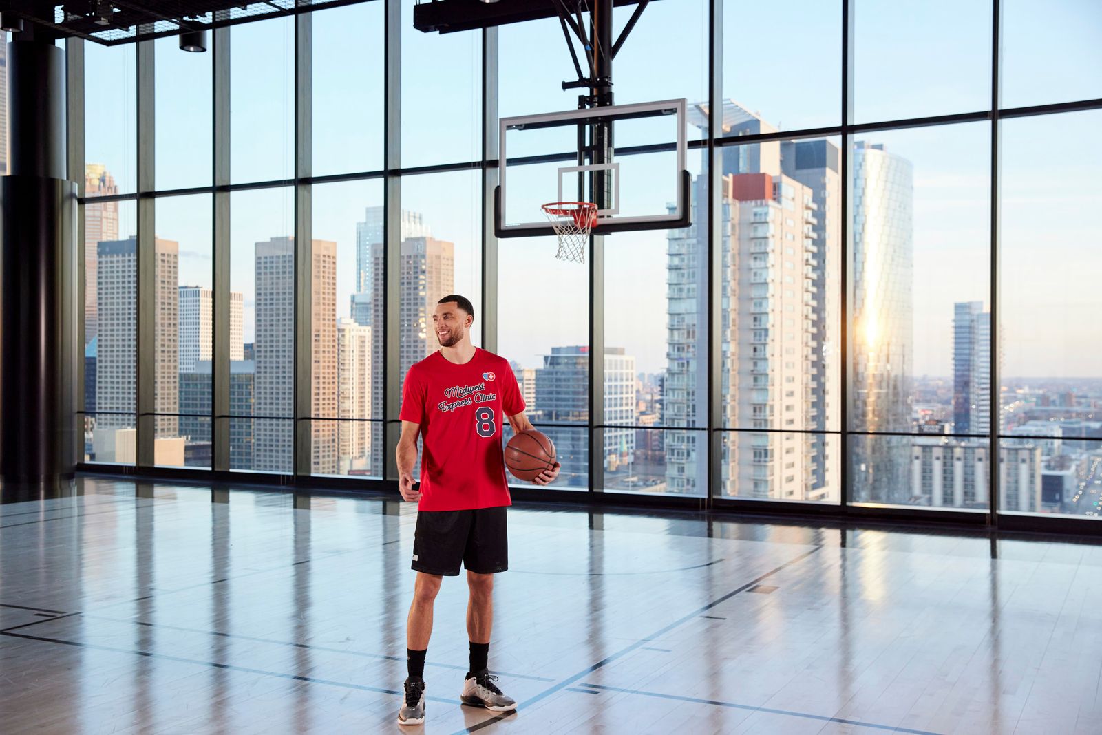 Zach LaVine advertising photograph by Chicago commercial photographer Jeff Schear