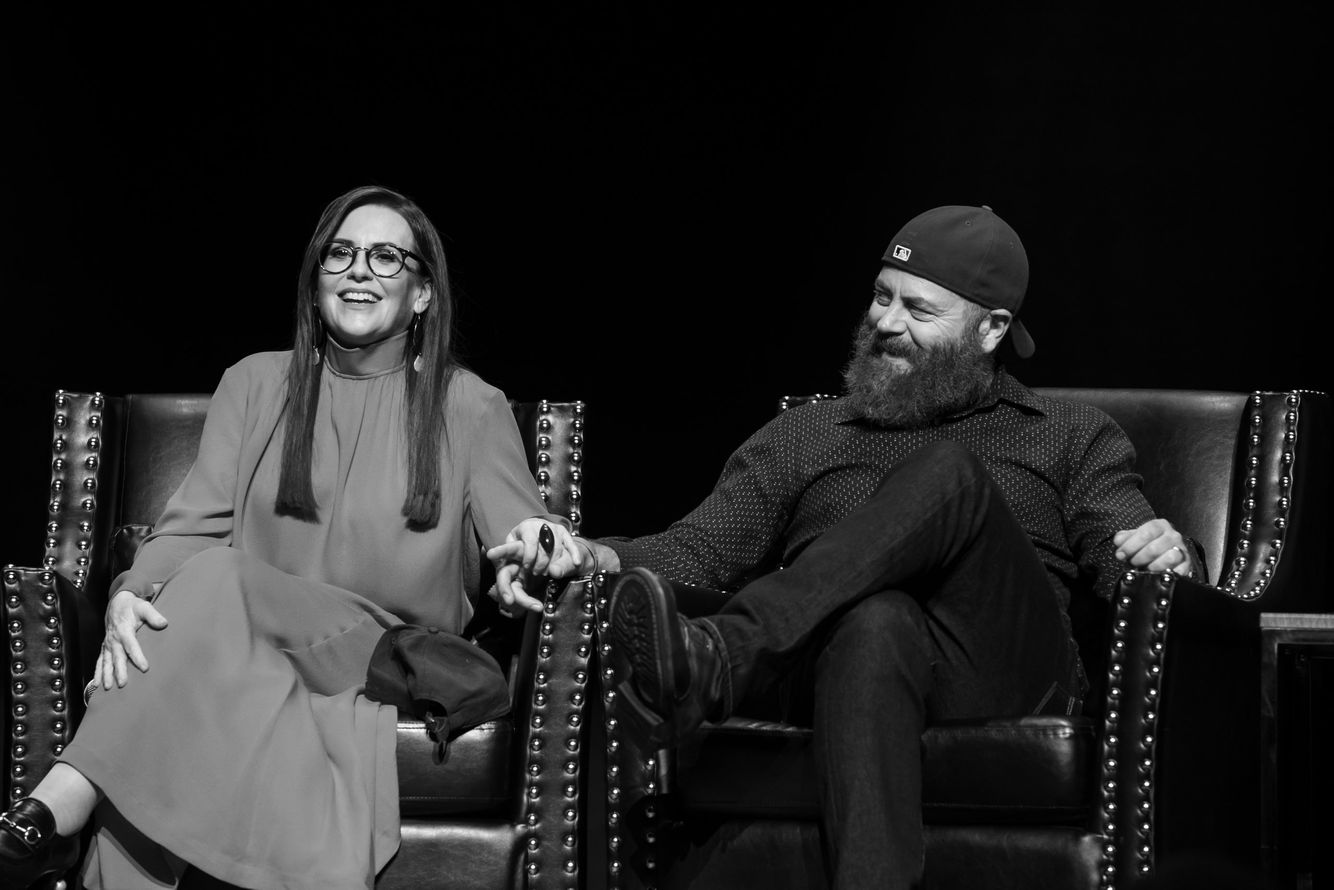 Megan Mullally And Nick Offerman By Chicago Celebrity Entertainment Event Photographer Jeff Schear